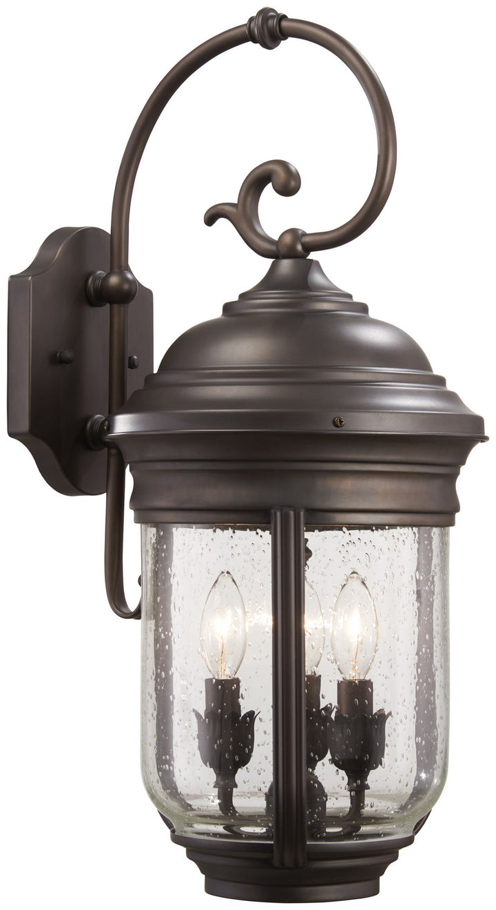 Minka-Lavery Lighting 8811-57 Amherst Three Light Wall Mount Outdoor Bronze / Dark