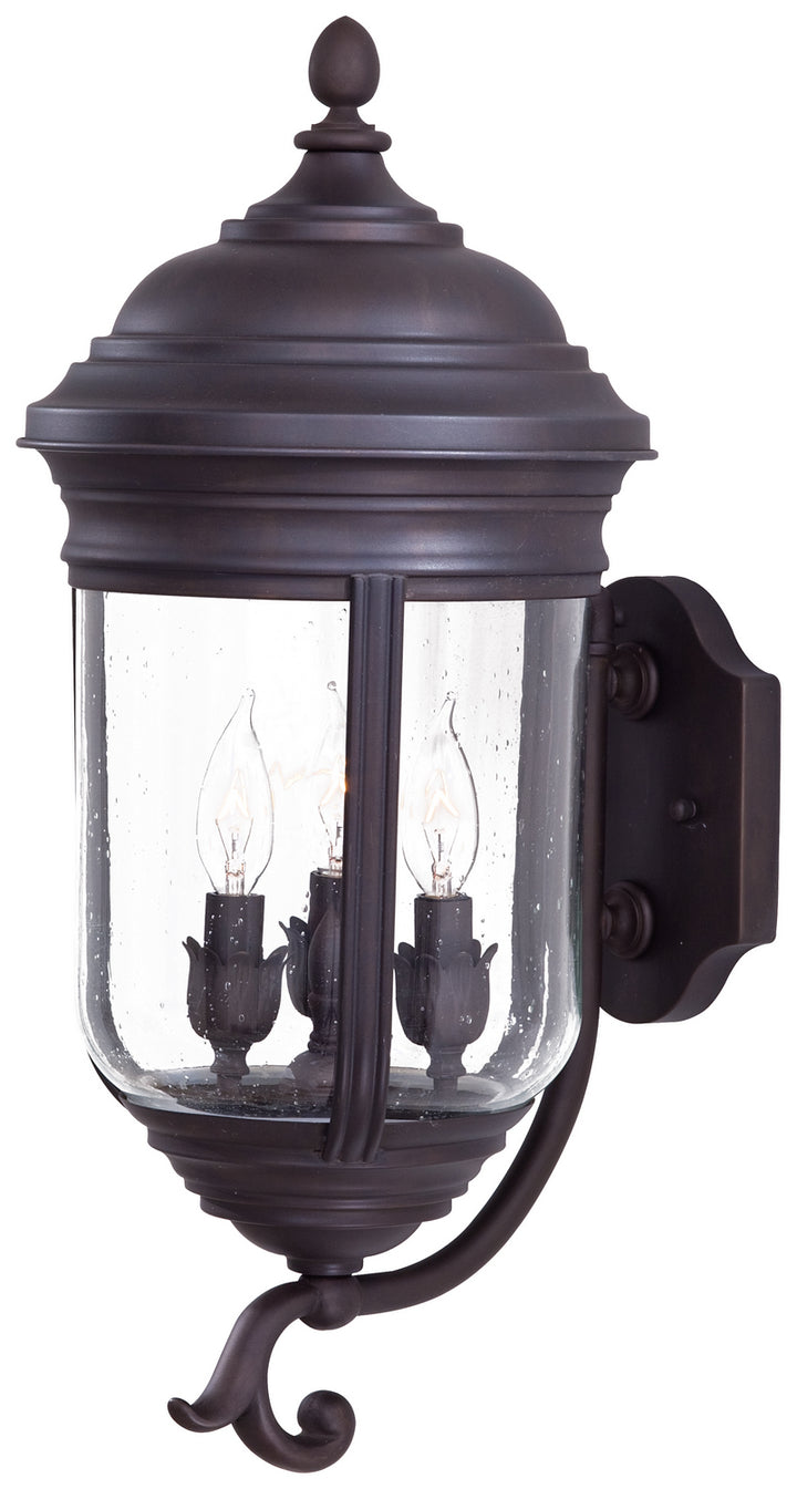 Minka-Lavery Lighting 8815-57 Amherst Three Light Wall Mount Outdoor Bronze / Dark