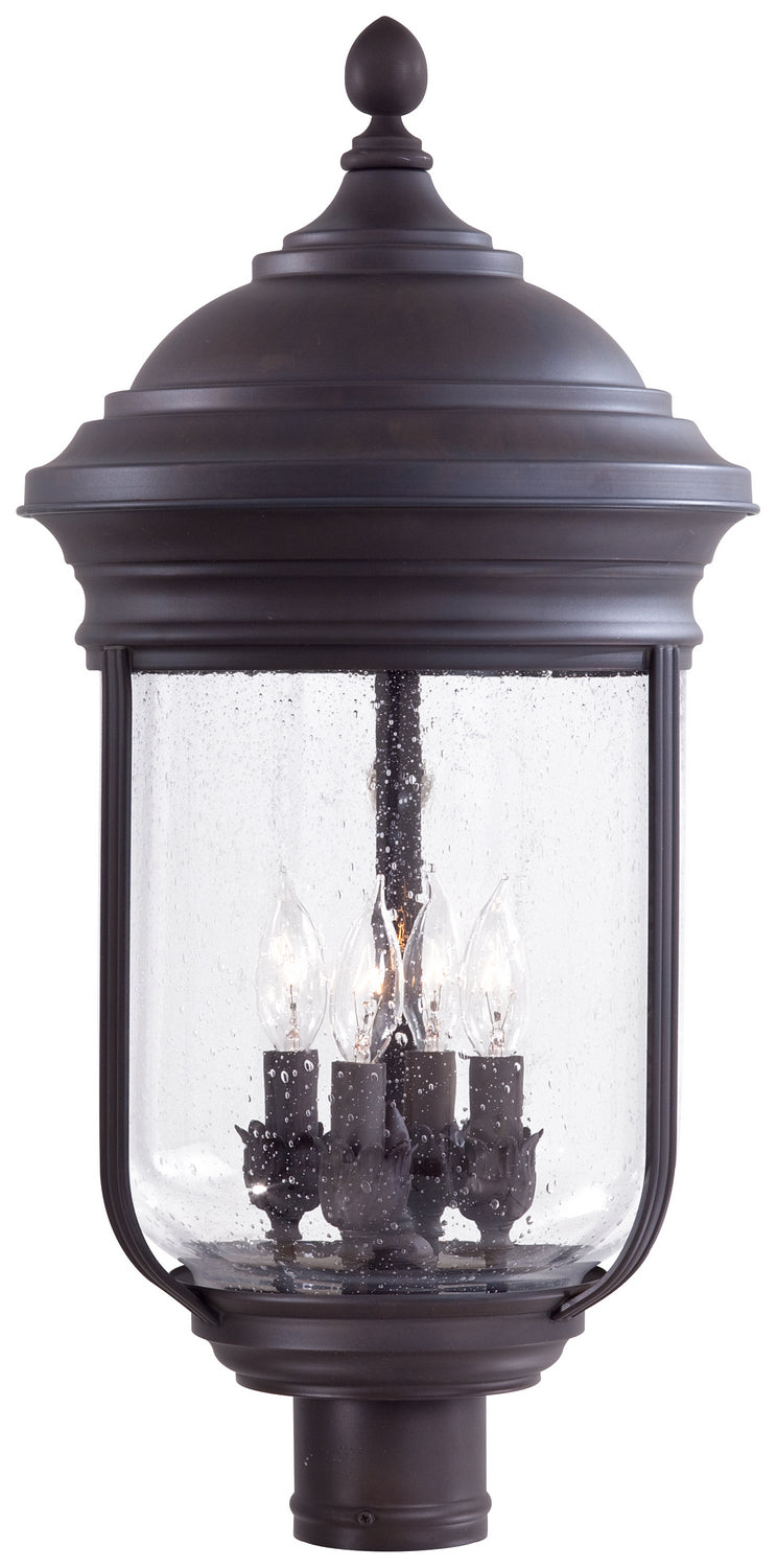 Minka-Lavery Lighting 8816-57 Amherst Four Light Post Mount Outdoor Bronze / Dark