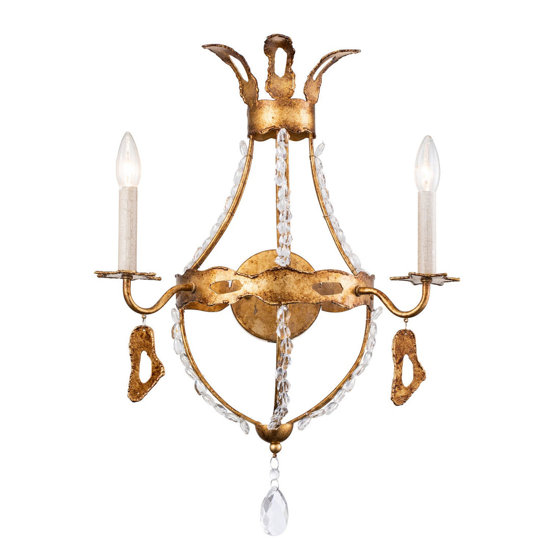 Lucas+McKearn Monteleone Sc1036-2 Wall Sconce Light - Antique Gold