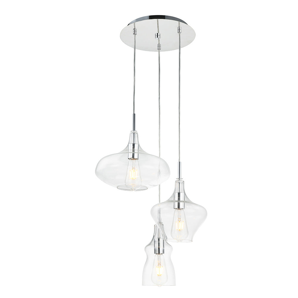 Maxilite Cairo MX 4643C3A1 Pendant Light - Polished Chrome