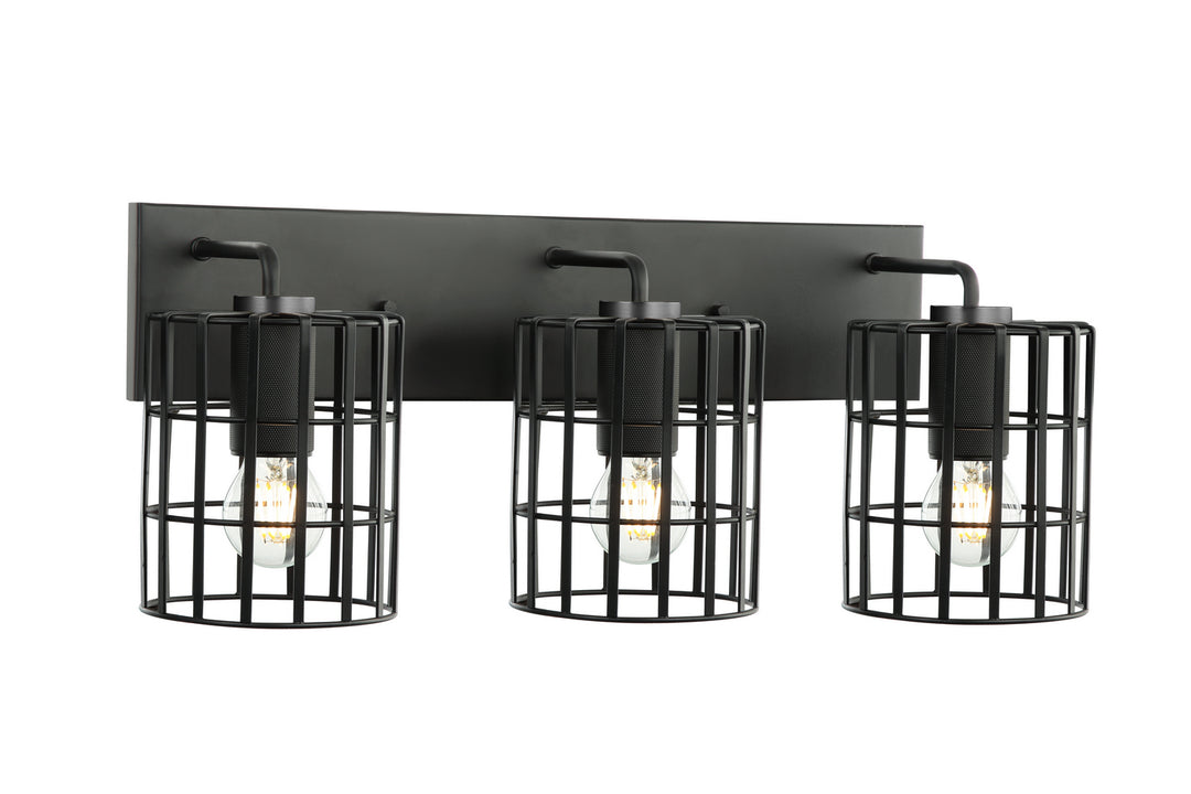 Maxilite Corsica MX 6096-3-07 Bath Vanity Light 22 in. wide - Black