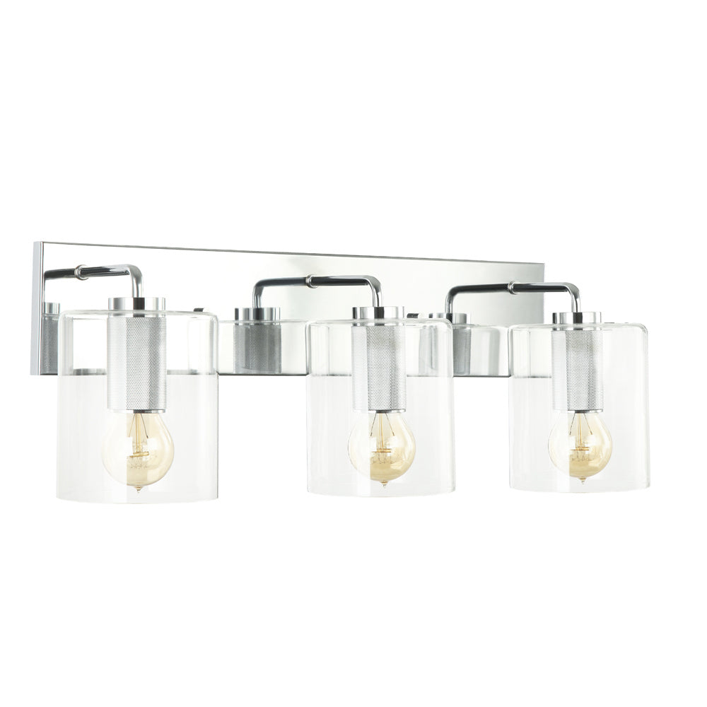 Maxilite Tambour MX 6098-3-0111 Bath Vanity Light 22 in. wide - Polished Chrome