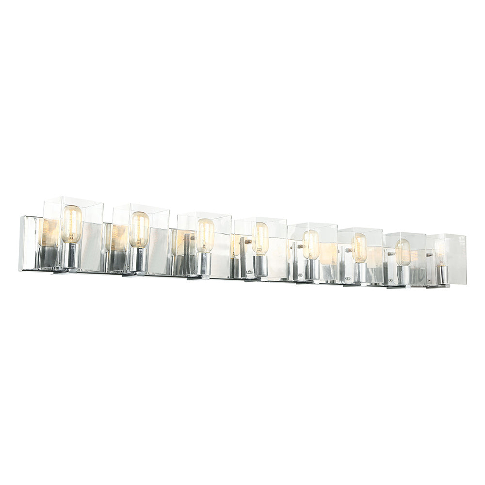 Maxilite Theo MX 6139-8 Bath Vanity Light 52 in. wide - Polished Chrome