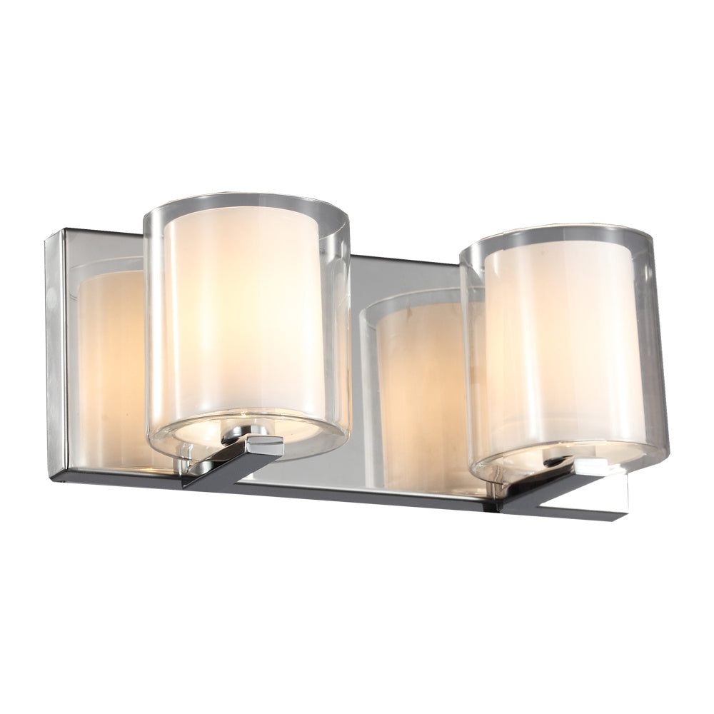 Maxilite Ronde MX 6151-2 Bath Vanity Light 12 in. wide - Polished Chrome