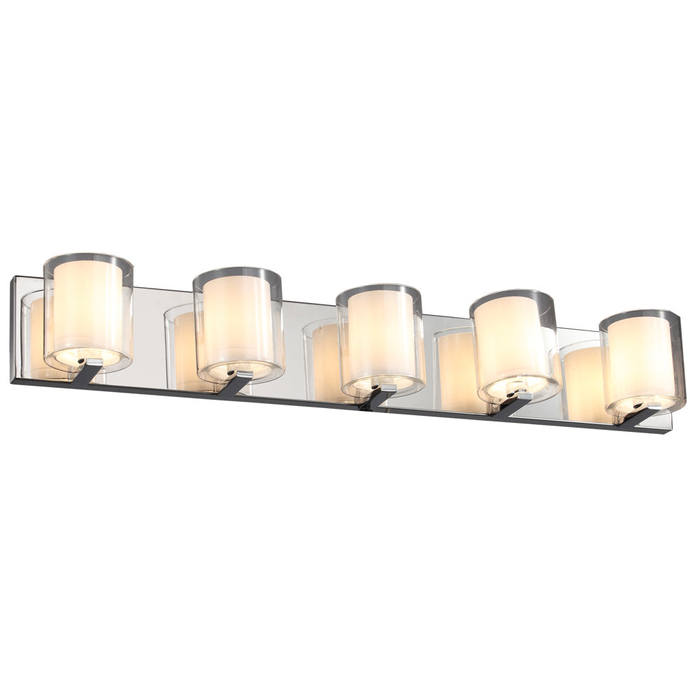 Maxilite Ronde MX 6151-5 Bath Vanity Light 32 in. wide - Polished Chrome