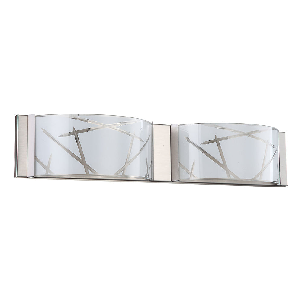 Maxilite Ripoli MX 6243-2 Bath Vanity Light 23 in. wide - Satin Nickel