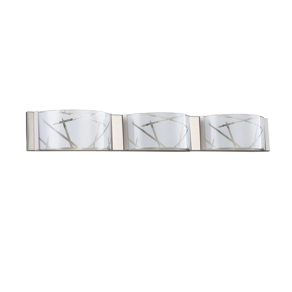 Maxilite Ripoli MX 6243-3 Bath Vanity Light 34 in. wide - Satin Nickel