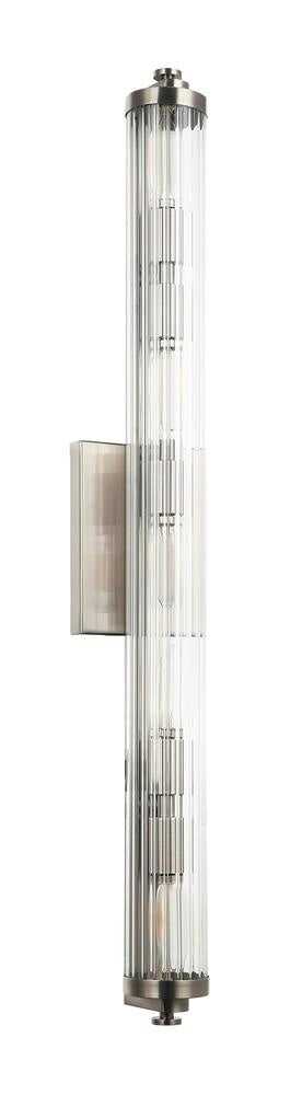 Maxilite Cannele MX 6389-40 Bath Vanity Light 3 in. wide - Satin Nickel