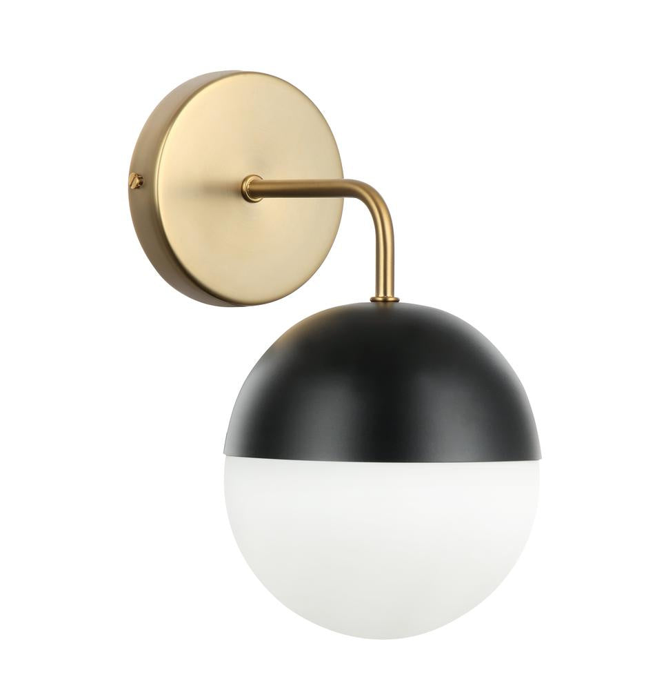 Maxilite Tuxedo MX 6431-18 Wall Sconce Light - Black/Aged Brass