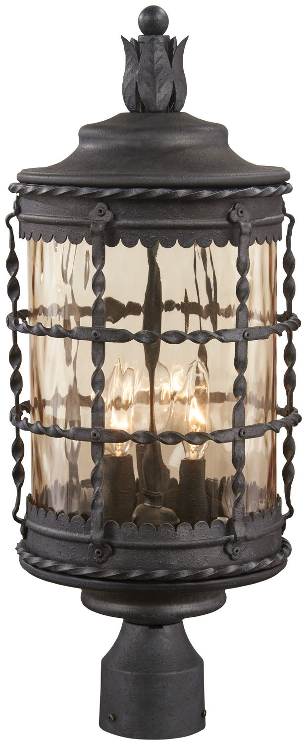 Minka-Lavery Lighting 8885-A39 Mallorca Three Light Post Mount Outdoor Bronze / Dark