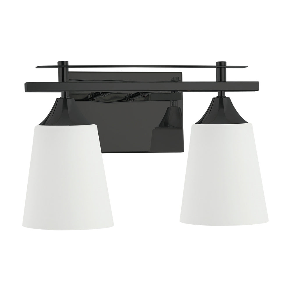 Maxilite Bronson MX 6512-2-07 Bath Vanity Light 14 in. wide - Black