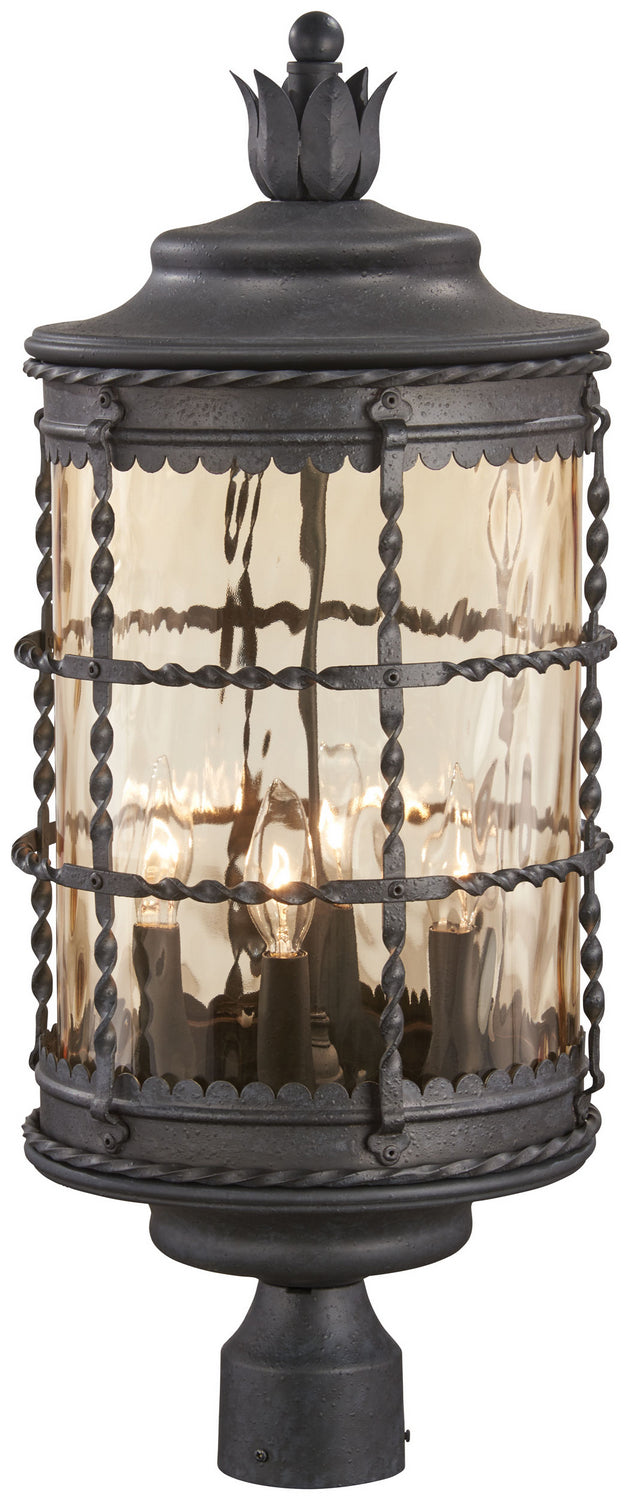 Minka-Lavery Lighting 8886-A39 Mallorca Four Light Post Mount Outdoor Bronze / Dark