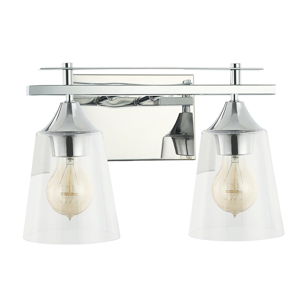 Maxilite Bronson MX 6513-2-11 Bath Vanity Light 14 in. wide - Polished Chrome