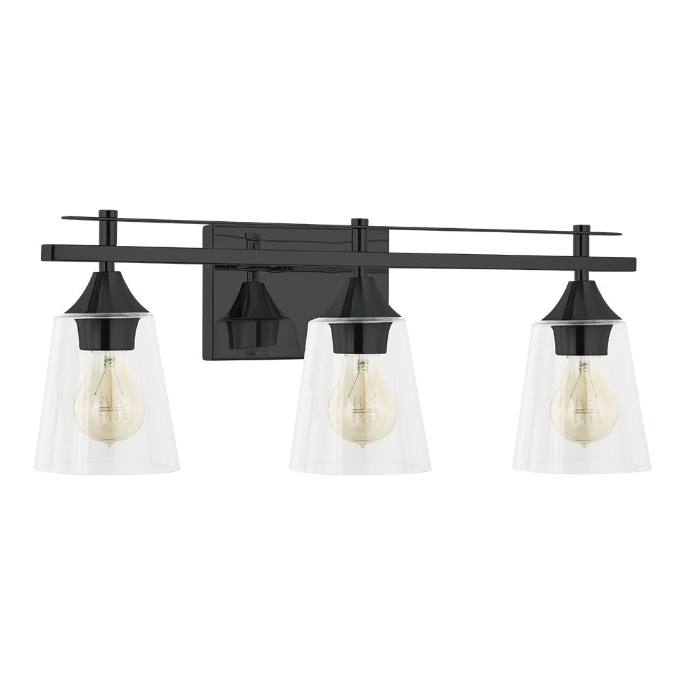 Maxilite Bronson MX 6513-3-07 Bath Vanity Light 23 in. wide - Black