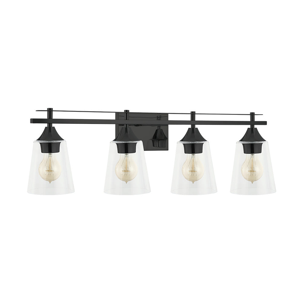 Maxilite Bronson MX 6513-4-07 Bath Vanity Light 32 in. wide - Black
