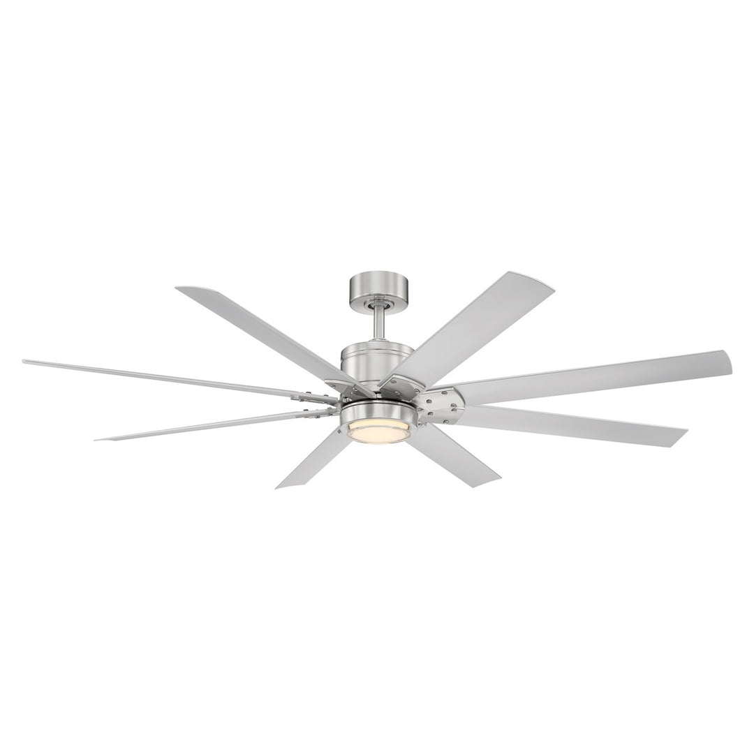 Modern Forms Fan Renegade FR-W2001-66L35BNTT Ceiling Fan 66 - Brushed Nickel/Titanium Silver, Titanium Silver/