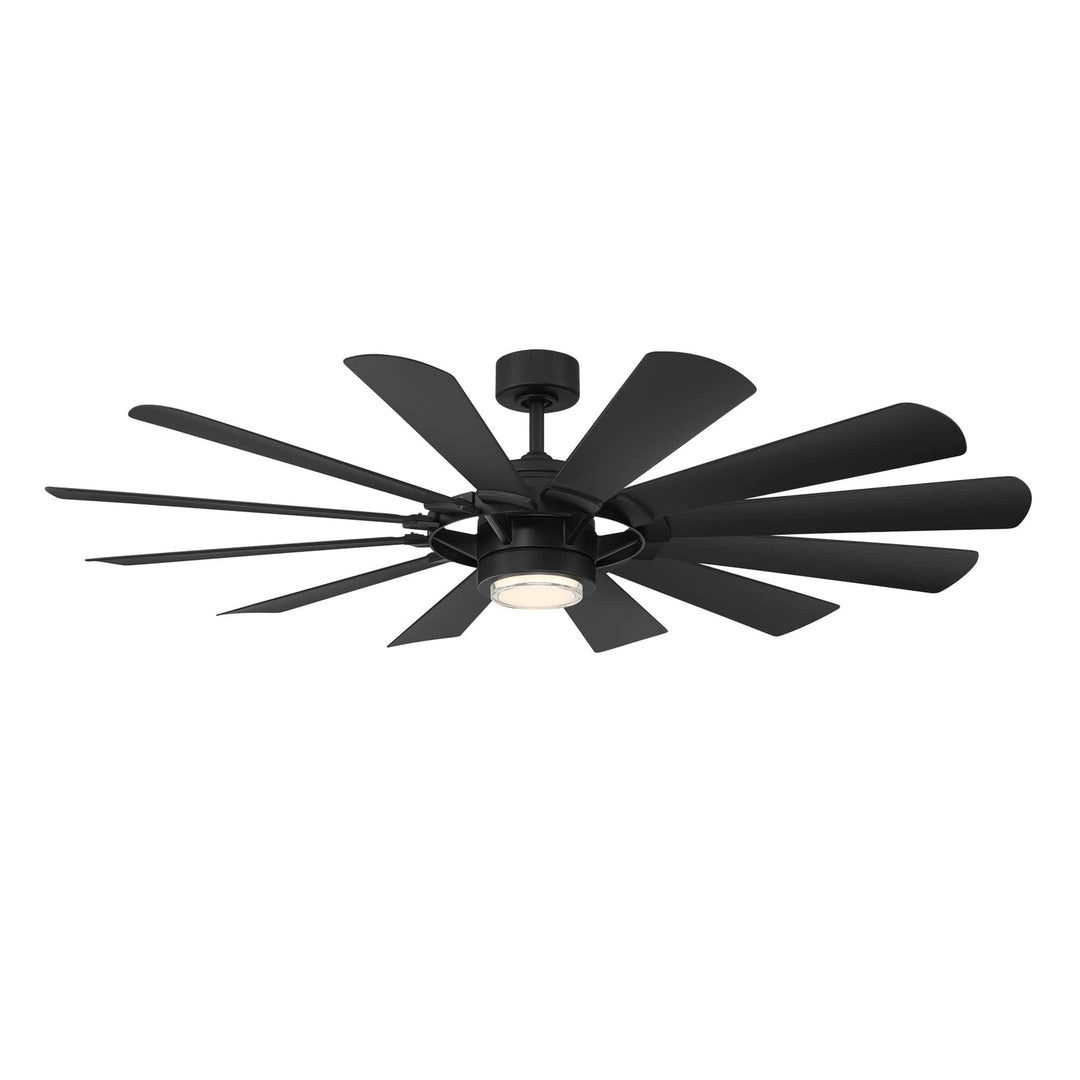 Modern Forms Fan Wynd Mill FR-W2201-65L-27-MB Ceiling Fan 65 - Matte Black, Matte Black/