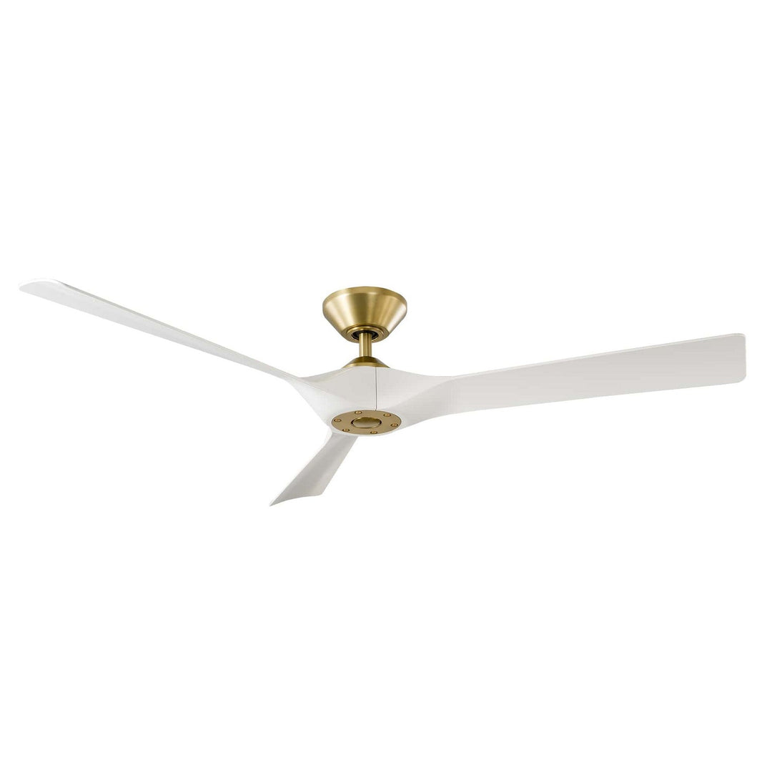 Modern Forms Fan Torque FR-W2204-58-SB/MW Ceiling Fan 58 - Soft Brass/Matte White, Matte White/