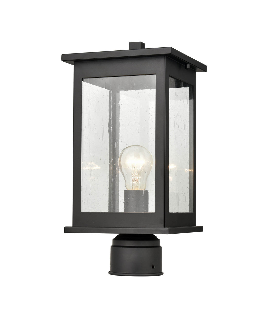 Millennium Lighting 4131-PBK Bowton One Light Outdoor Post Lantern Outdoor Black