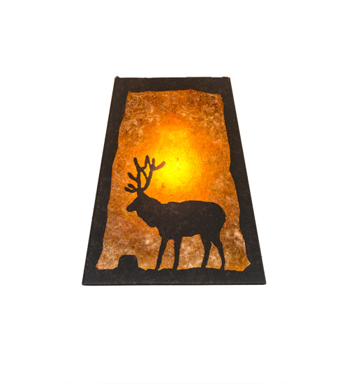 Meyda Tiffany Lone Stag 120132 Wall Light - Chestnut/Amber Mica