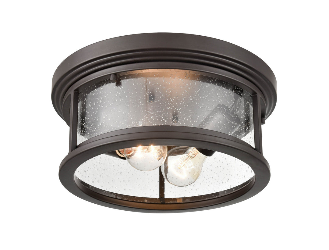 Millennium Lighting 4402-PBZ Bresley Two Light Flush Mount Outdoor Bronze / Dark