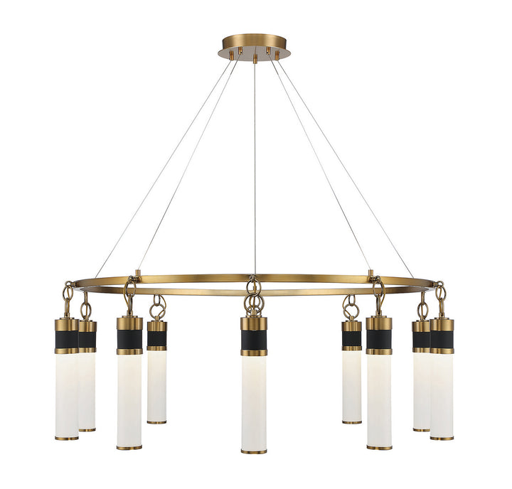 Savoy House Abel 1-1642-10-143 Chandelier Light - Matte Black with Warm Brass Accents