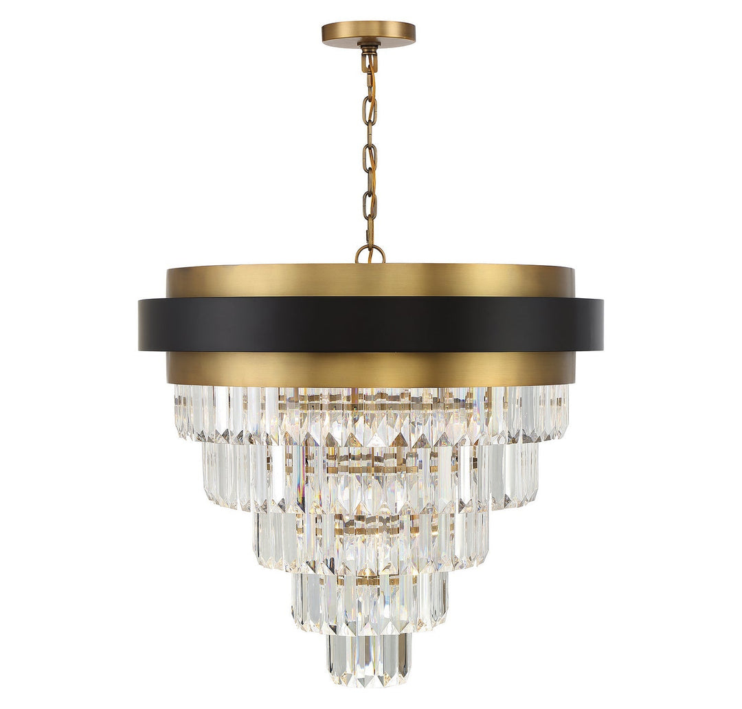 Savoy House Marquise 1-1668-9-143 Chandelier Light - Matte Black with Warm Brass Accents