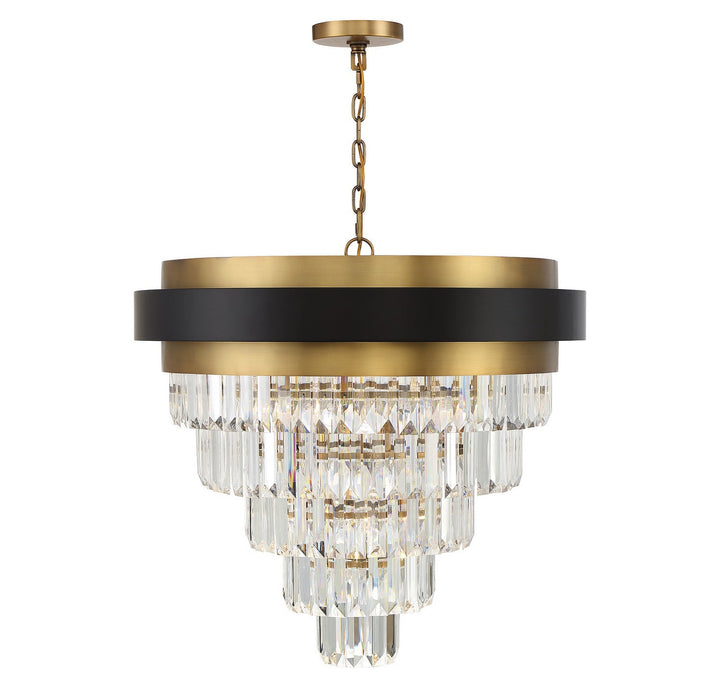 Savoy House Marquise 1-1668-9-143 Chandelier Light - Matte Black with Warm Brass Accents