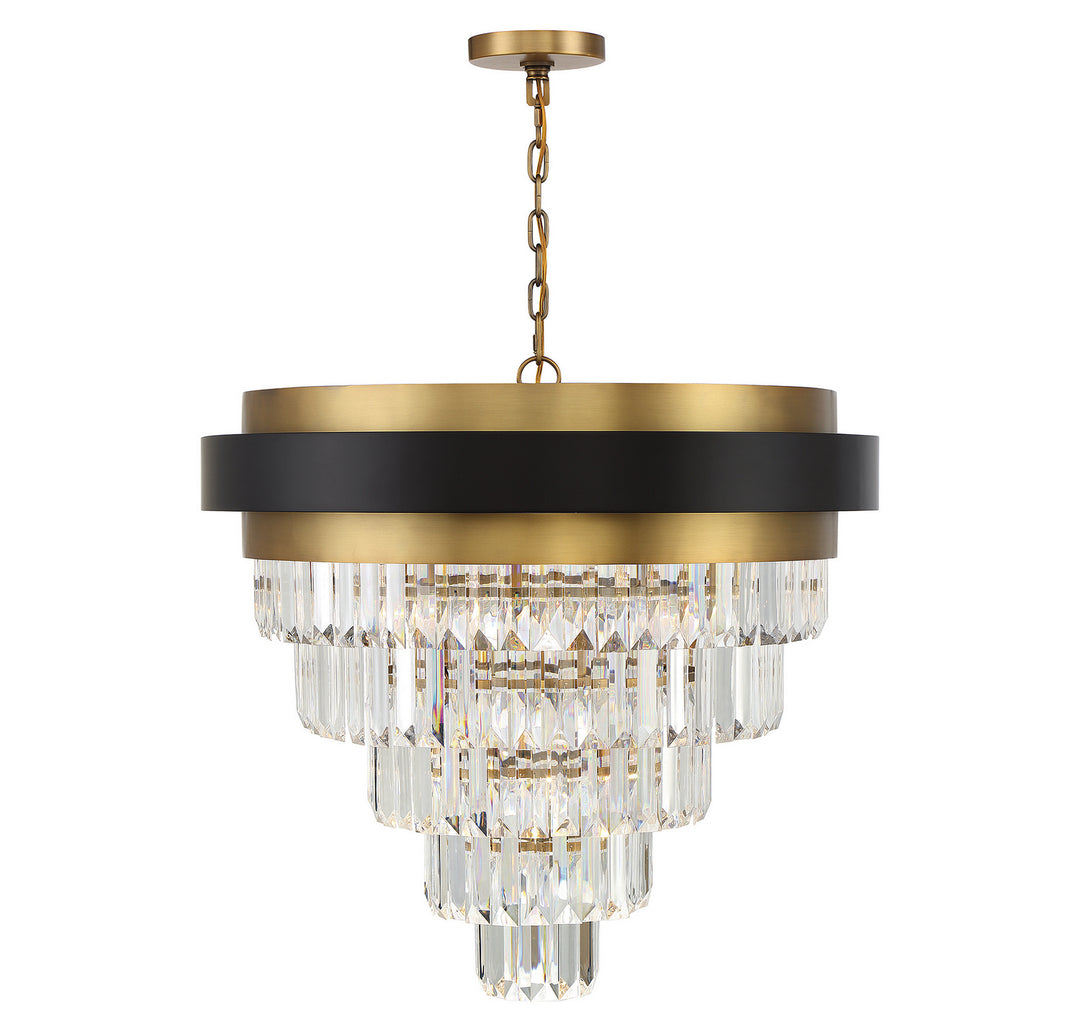 Savoy House Marquise 1-1668-9-143 Chandelier Light - Matte Black with Warm Brass Accents