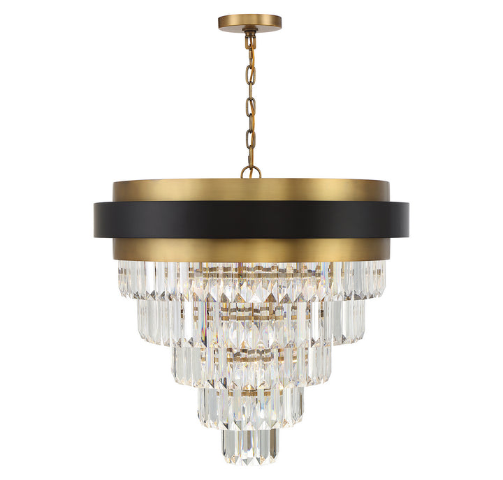 Savoy House Marquise 1-1668-9-143 Chandelier Light - Matte Black with Warm Brass Accents