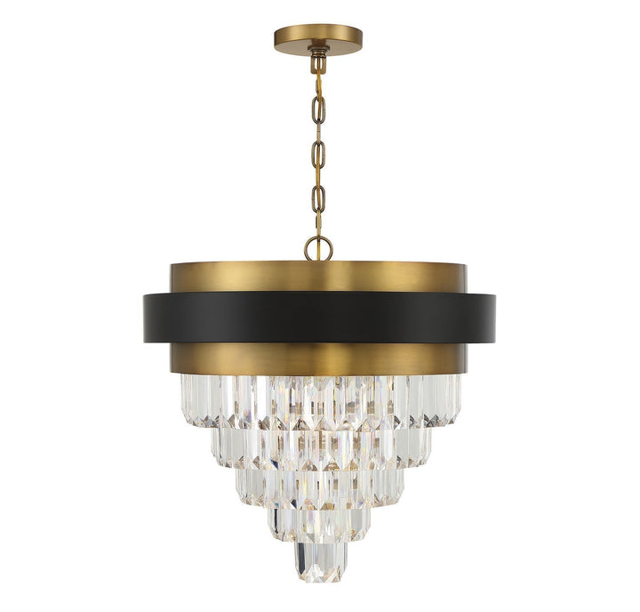 Savoy House Marquise 1-1669-4-143 Chandelier Light - Matte Black with Warm Brass Accents