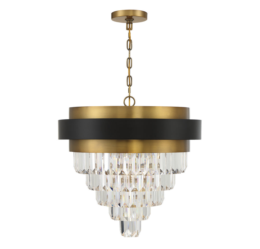 Savoy House Marquise 1-1669-4-143 Chandelier Light - Matte Black with Warm Brass Accents