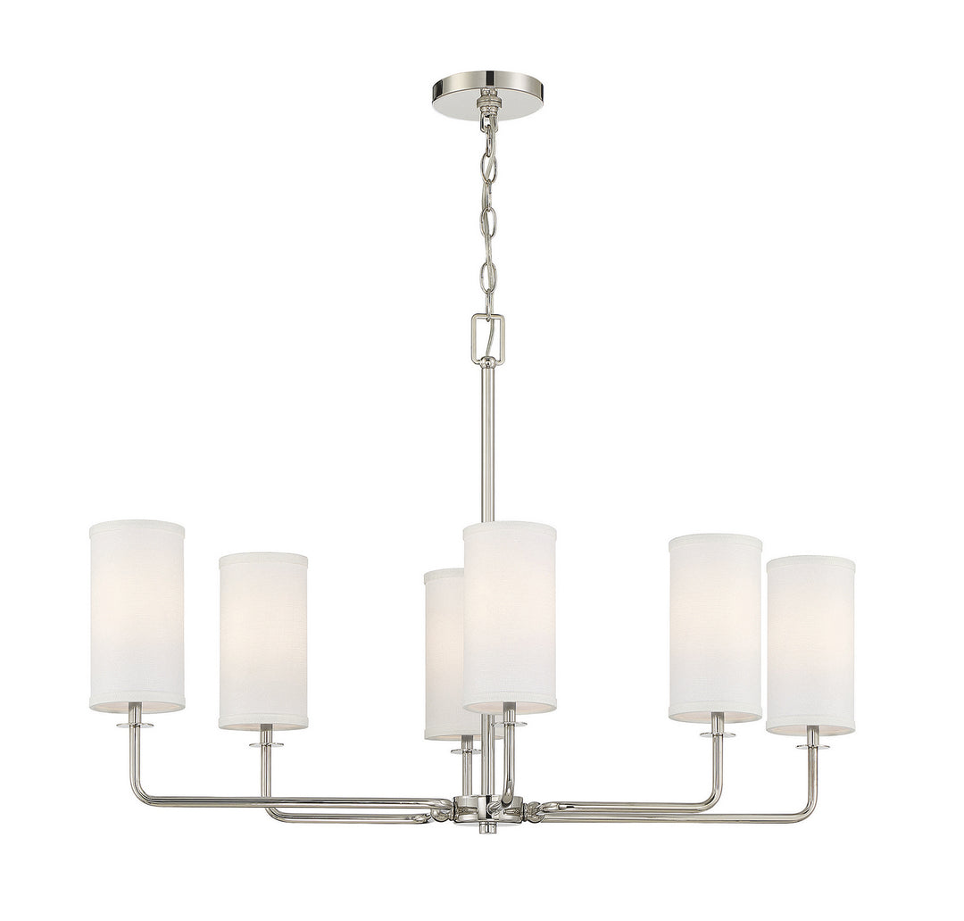 Savoy House Powell 1-1756-6-109 Chandelier Light - Polished Nickel