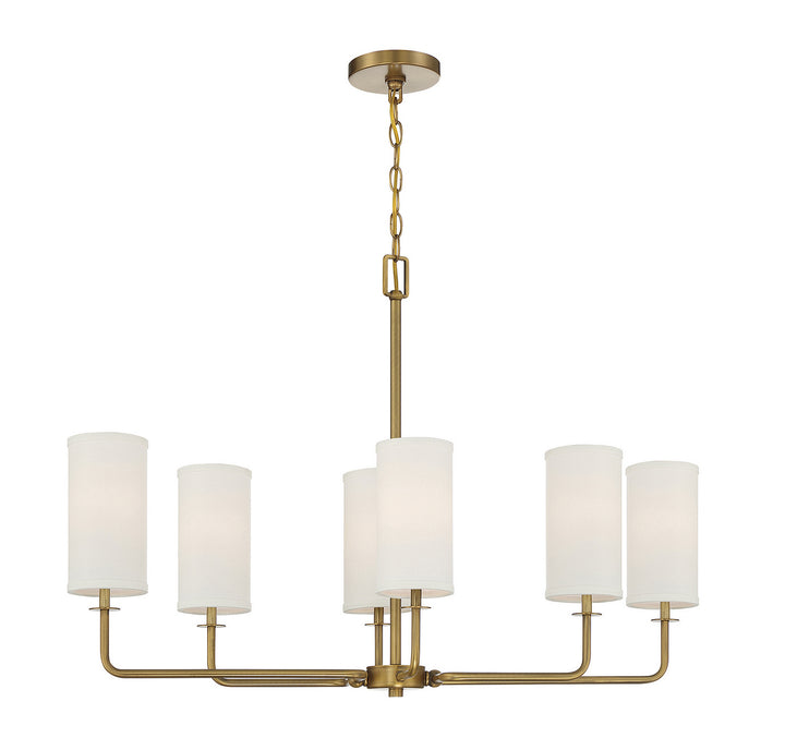 Savoy House Powell 1-1756-6-322 Chandelier Light - Warm Brass