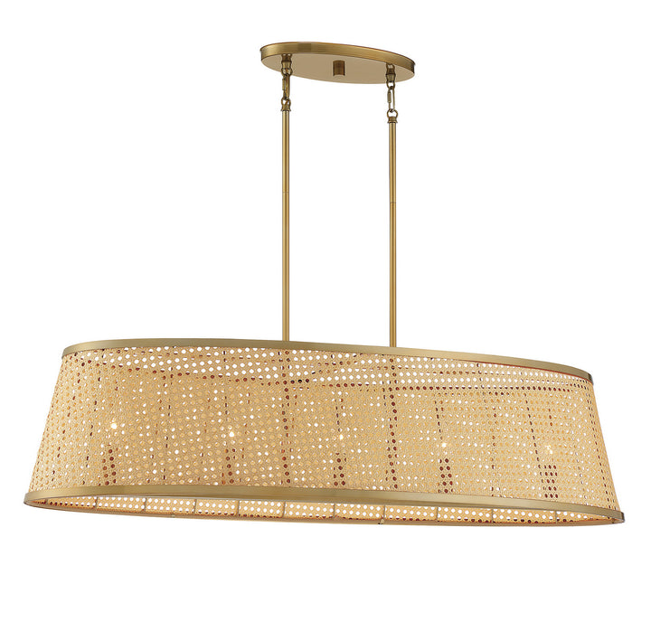 Savoy House Astoria 1-1770-5-200 Pendant Light - Natural with Burnished Brass
