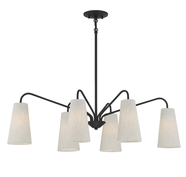 Savoy House Edgewood 1-1785-6-89 Chandelier Light - Matte Black