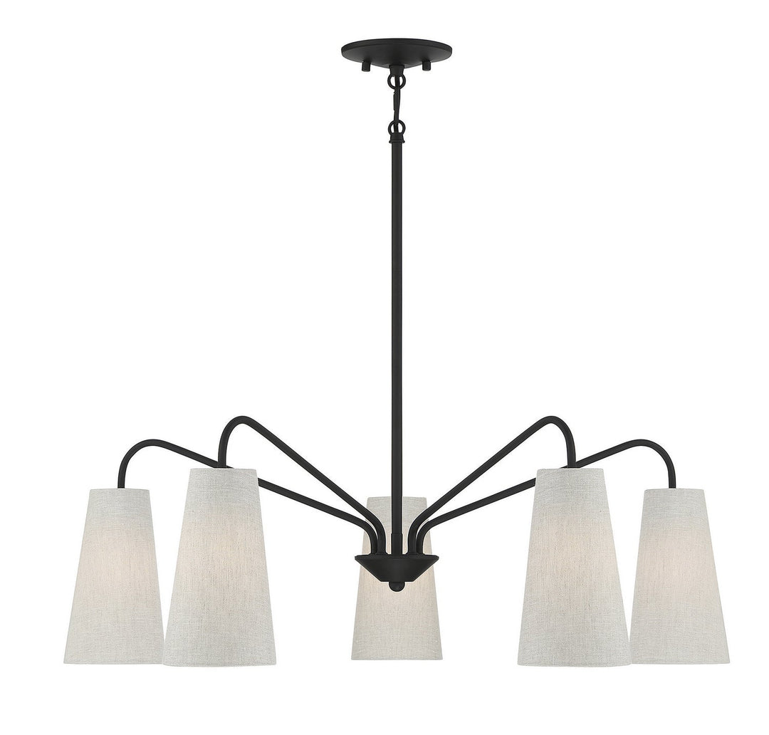 Savoy House Edgewood 1-1786-5-89 Chandelier Light - Matte Black