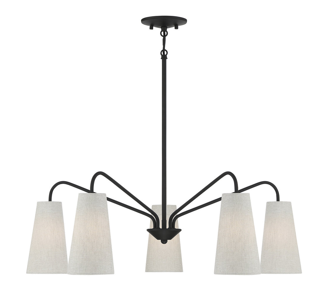 Savoy House Edgewood 1-1786-5-89 Chandelier Light - Matte Black