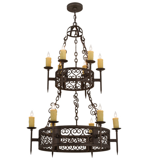 Meyda Tiffany Toscano 120164 Chandelier Light - Gilded Tobacco