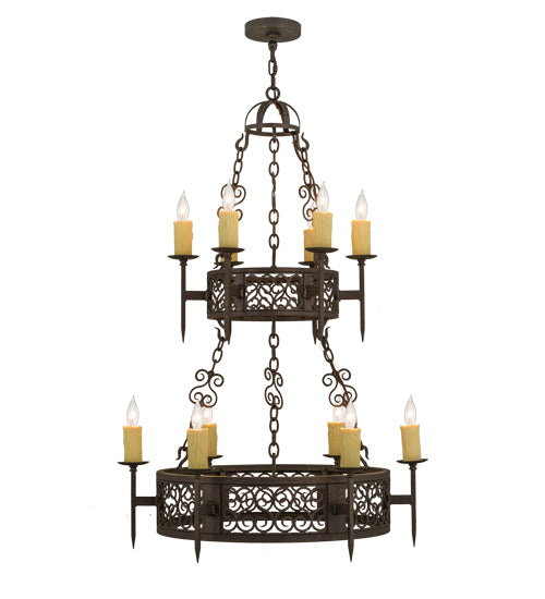 Meyda Tiffany Toscano 120164 Chandelier Light - Gilded Tobacco