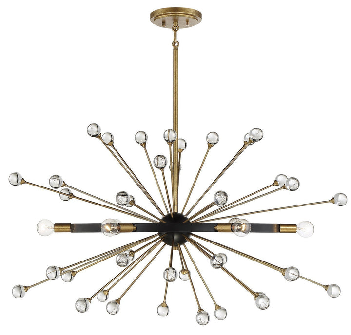 Savoy House Ariel 1-1858-6-62 Chandelier Light - Como Black with Gold