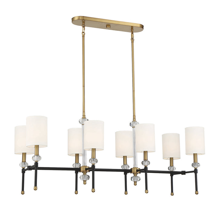 Savoy House Tivoli 1-1889-8-143 Pendant Light - Matte Black with Warm Brass Accents