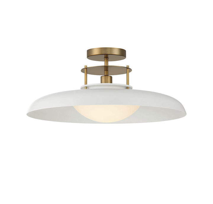 Savoy House Gavin 6-1685-1-142 Ceiling Light - White with Warm Brass Accents