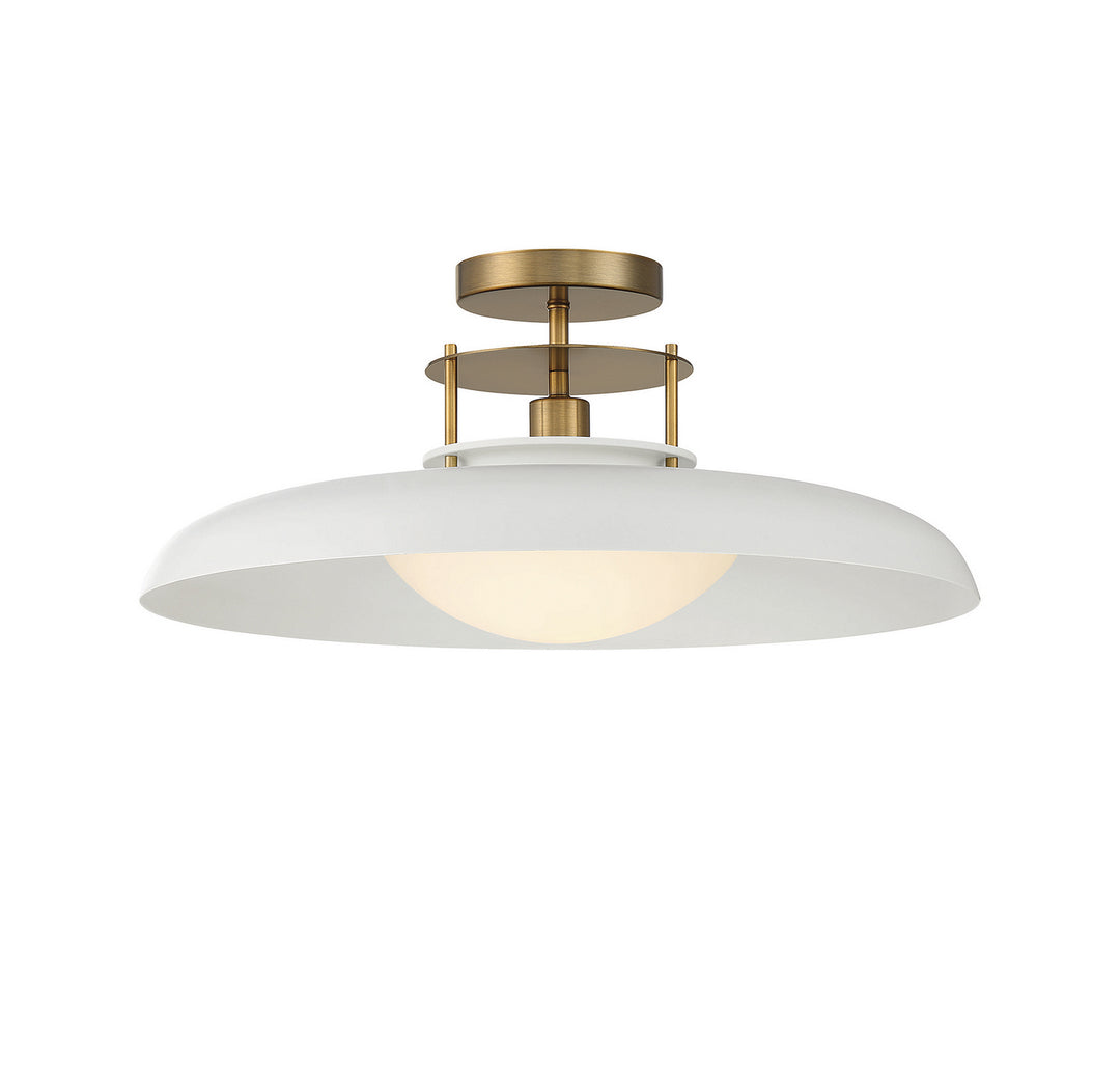 Savoy House Gavin 6-1685-1-142 Ceiling Light - White with Warm Brass Accents