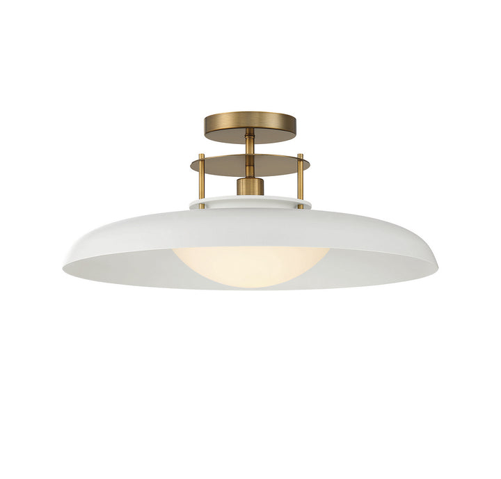 Savoy House Gavin 6-1685-1-142 Ceiling Light - White with Warm Brass Accents