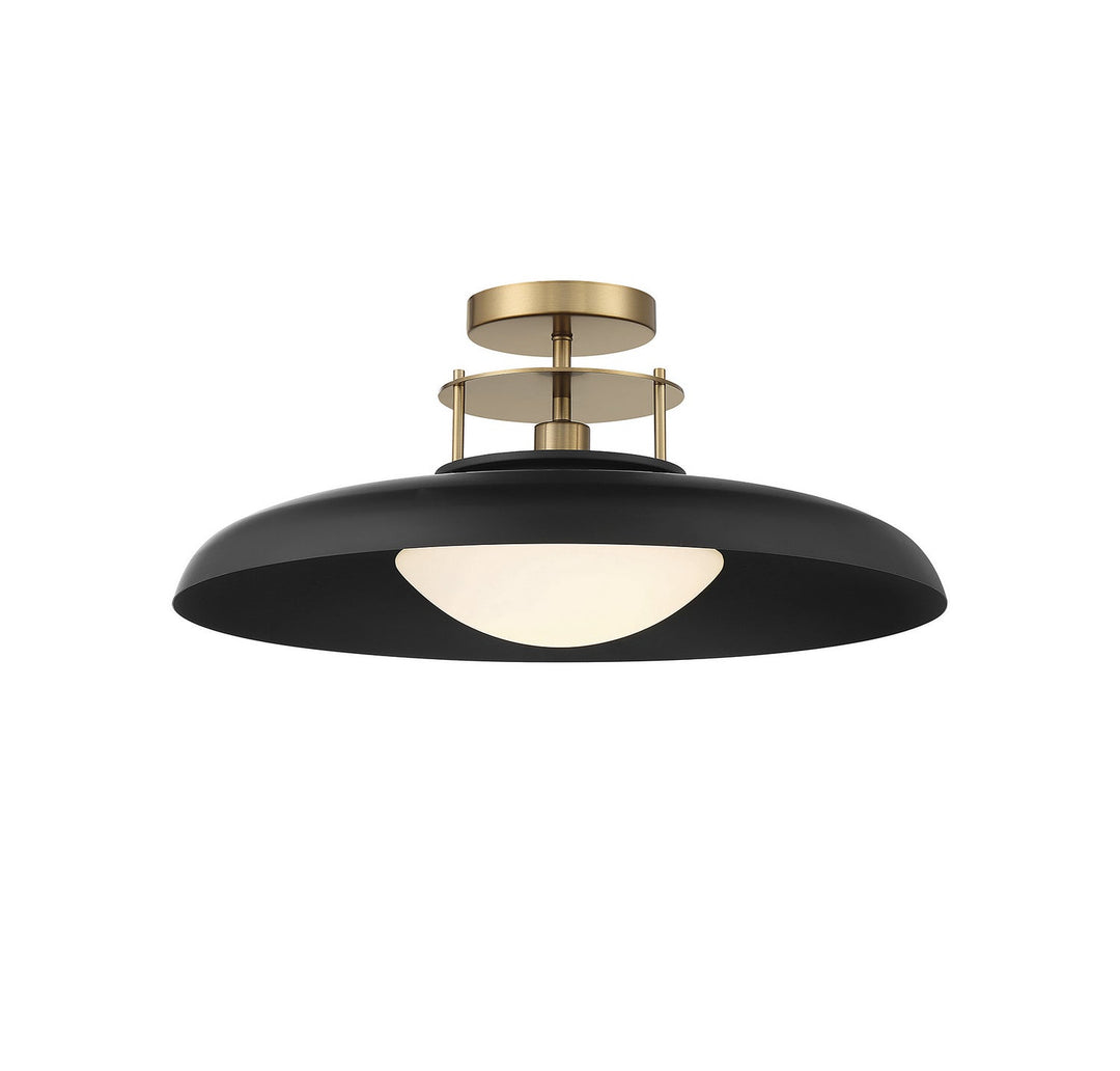 Savoy House Gavin 6-1685-1-143 Ceiling Light - Matte Black with Warm Brass Accents