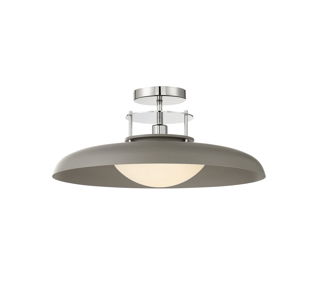 Savoy House Gavin 6-1685-1-175 Ceiling Light - Gray with Polished Nickel Accents