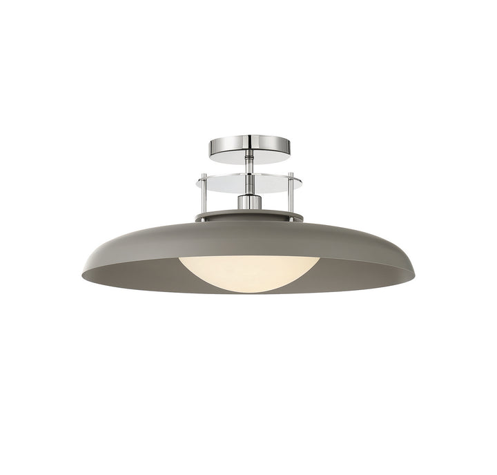Savoy House Gavin 6-1685-1-175 Ceiling Light - Gray with Polished Nickel Accents
