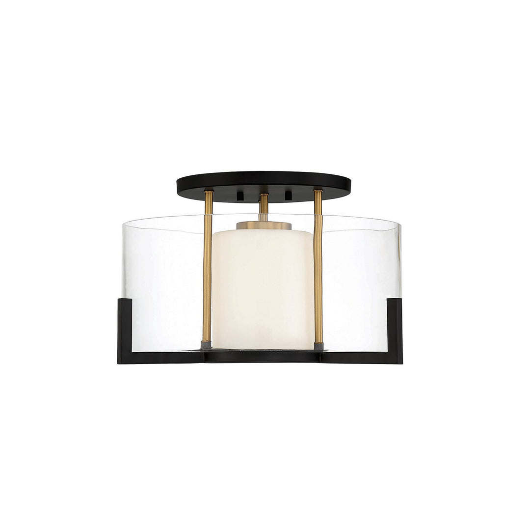 Savoy House Eaton 6-1981-1-143 Ceiling Light - Matte Black with Warm Brass Accents